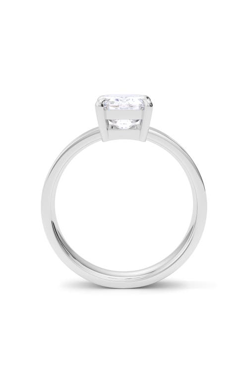 Hautecarat Emerald Cut Cigar Lab Created Diamond Ring In 2.00ctw 18k White Gold