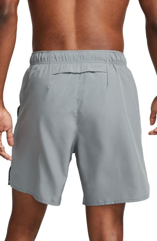Nike Dri-fit Challenger Athletic Shorts In Smoke Grey/reflective Silv