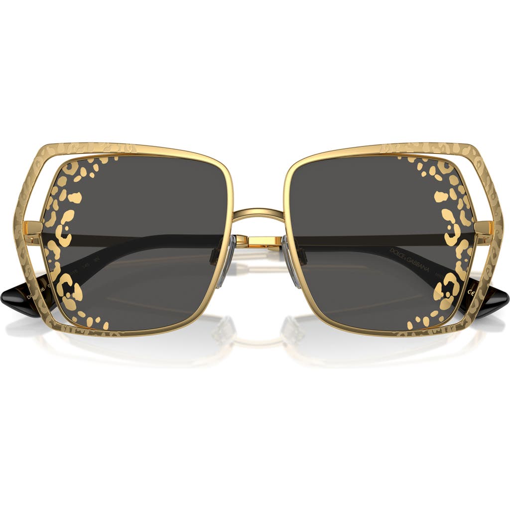 Dolce & Gabbana Dolce&gabbana 55mm Butterfly Sunglasses In Gold