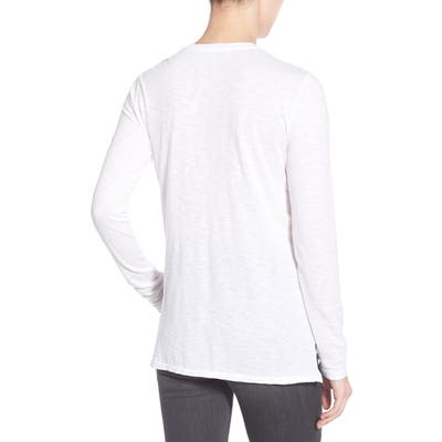 Stateside Long Sleeve Slub Cotton Tee, Black