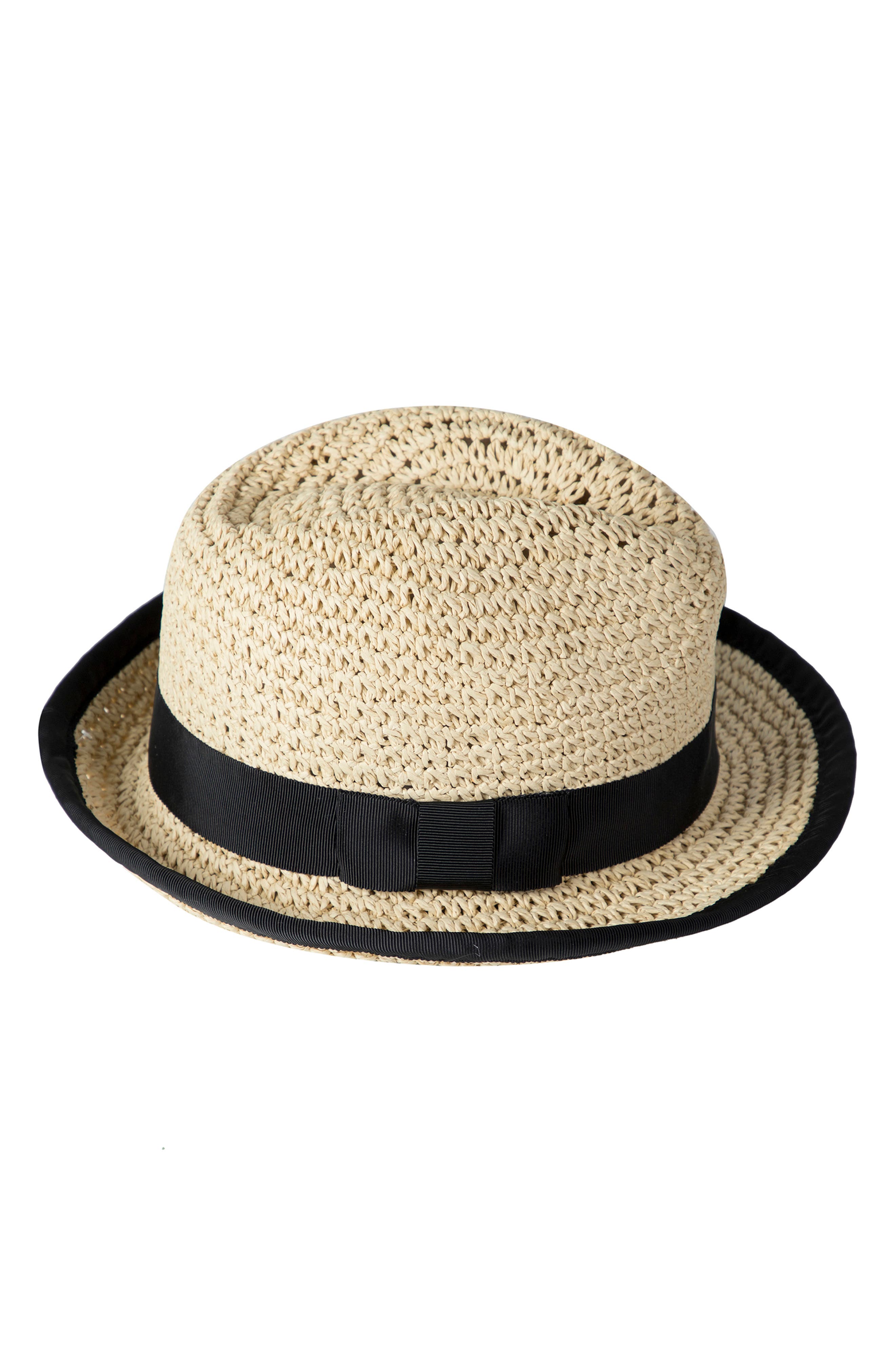 Kate Spade Straw Fedora In Natural 