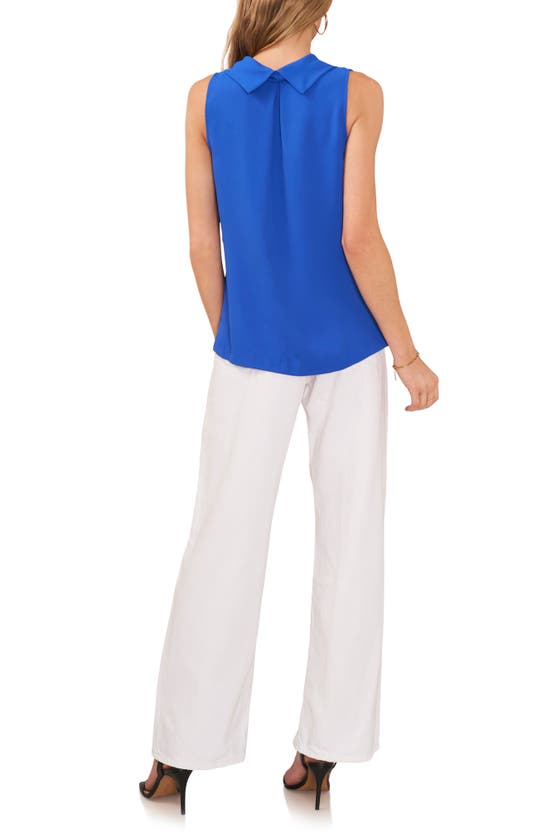 Shop Vince Camuto Cowl Neck Sleeveless Blouse In Sapphire Sky