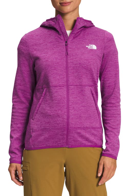 The North Face Canyonlands Full Zip Hooded Fleece Jacket in Purple Cactus Flower White at Nordstrom, Size X-Small