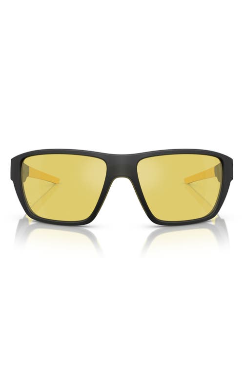 Scuderia Ferrari 61mm Rectangular Sunglasses In Yellow