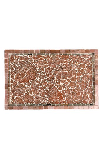 Tiramisu Rectangular Mosaic Decorative Tray In Pink