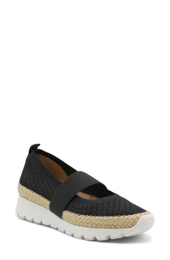 Shop Adrienne Vittadini Percy Knit Wedge Sneaker In Black