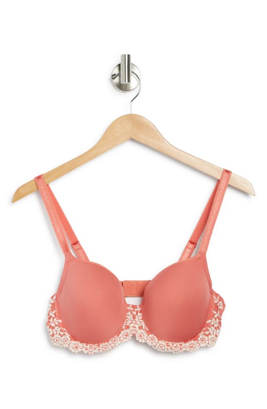 Wacoal Embrace Lace T-shirt Bra In Faded Rose/ White Sand