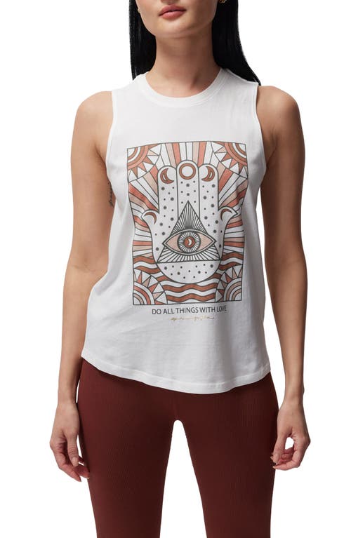 Spiritual Gangster Do All Things With Love Muscle Tee Cream In Stone