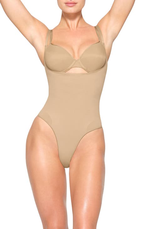 Womens Skims nude Seamless Sculpt Thong Bodysuit | Harrods UK