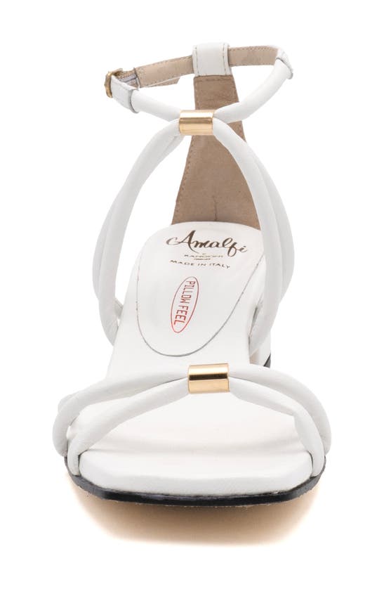 Amalfi By Rangoni Manchester Ankle Strap Sandal In White Parmasoft