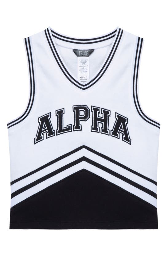 Shop Truce Kids' Alpha Cheerleader Graphic Tank In Black