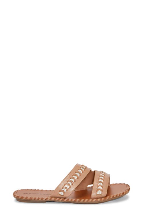 Shop Lucky Brand Zanora Slide Sandal In Tan/lamb Cbrspn