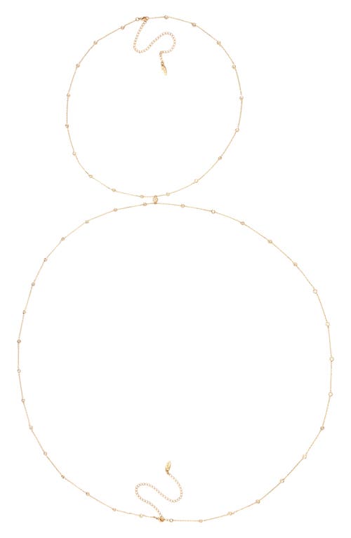 Simple X Body Chain in Gold