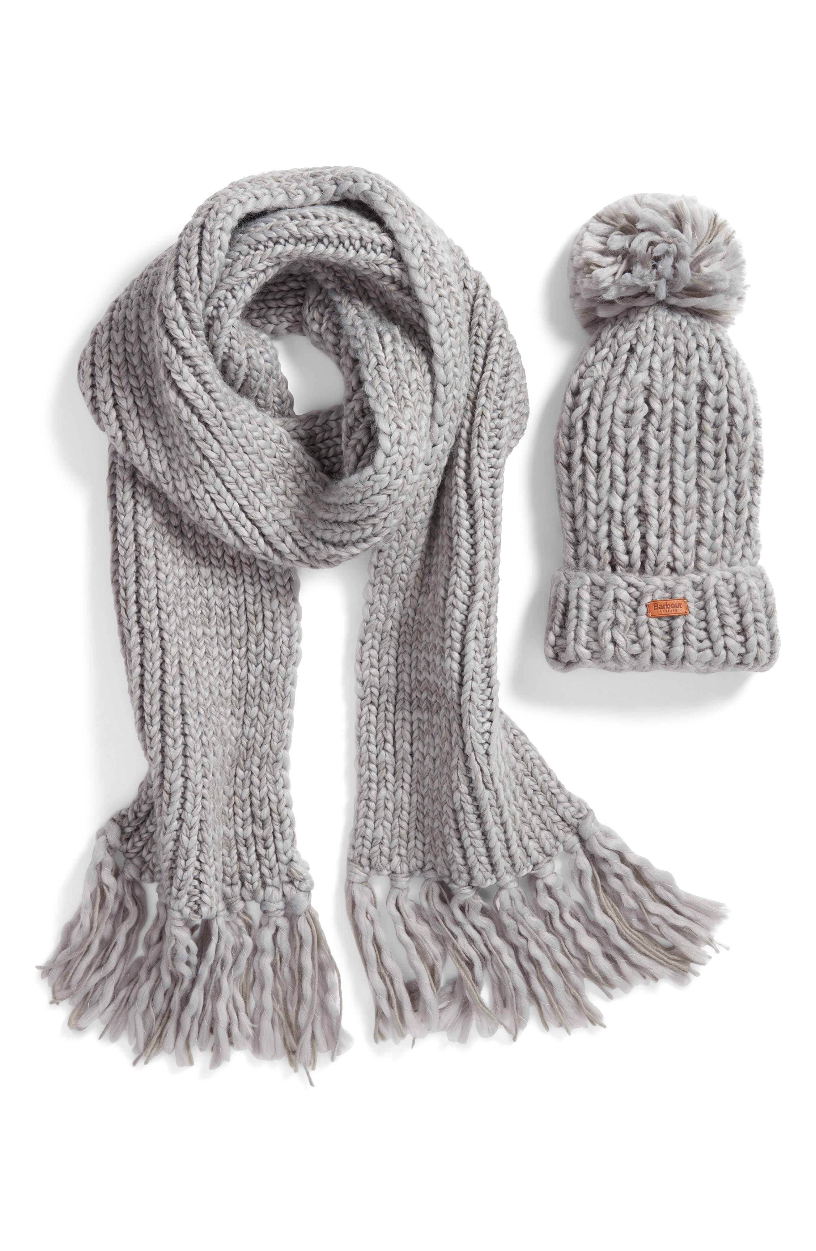 barbour scarf and hat set