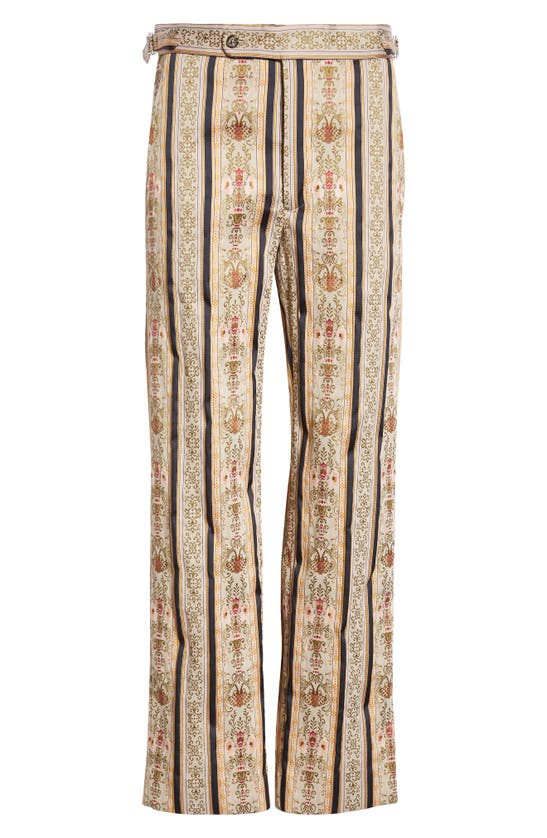 Bode Floret Brocade Trousers In Brown