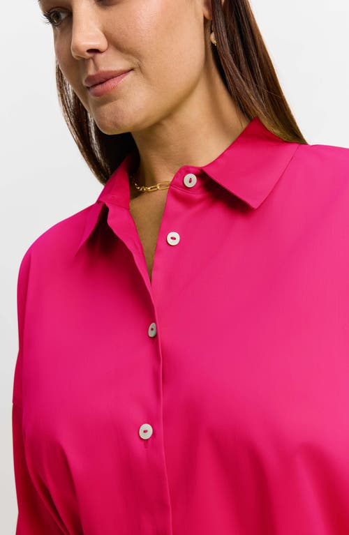 Shop Foxcroft Avery Stretch Button-up Shirt In Pink