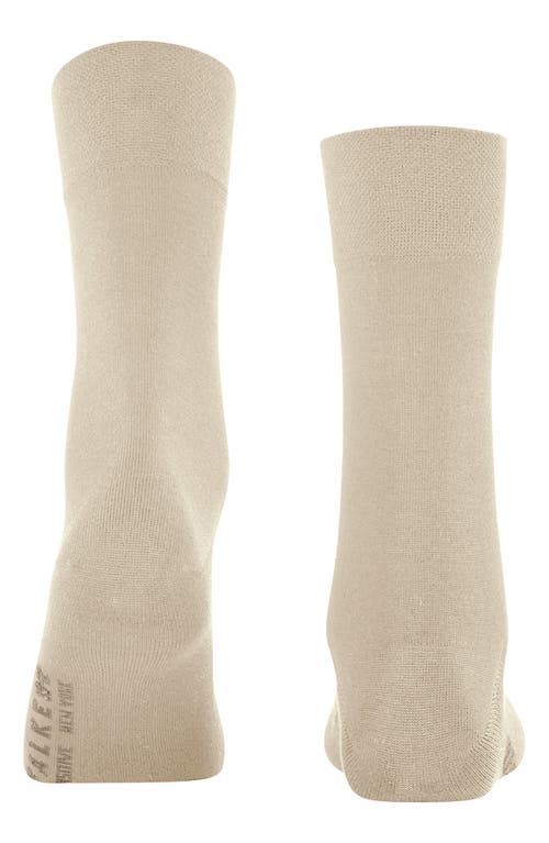 Shop Falke Sensitive New York Crew Socks In Cream