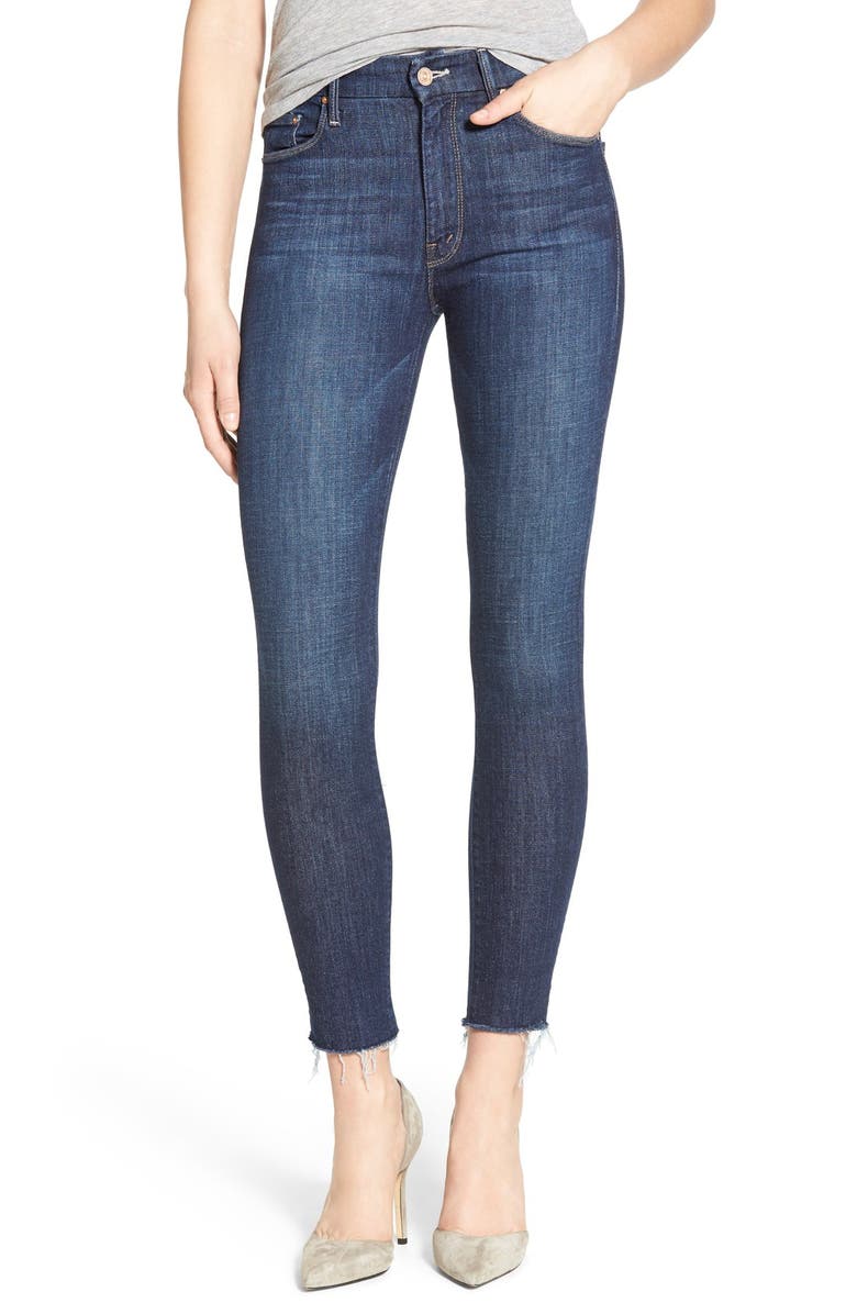 MOTHER 'The Looker' High Rise Frayed Ankle Skinny Jeans | Nordstrom