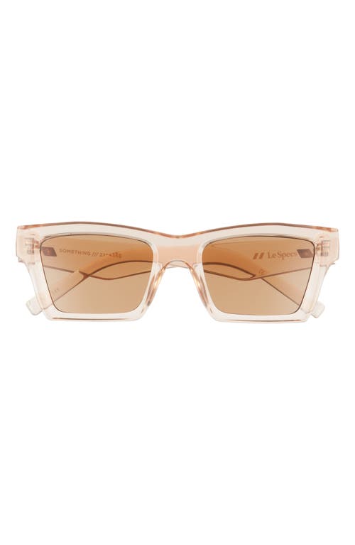 Le Specs Something 53mm Alt Fit Rectangle Sunglasses in Pink Champagne