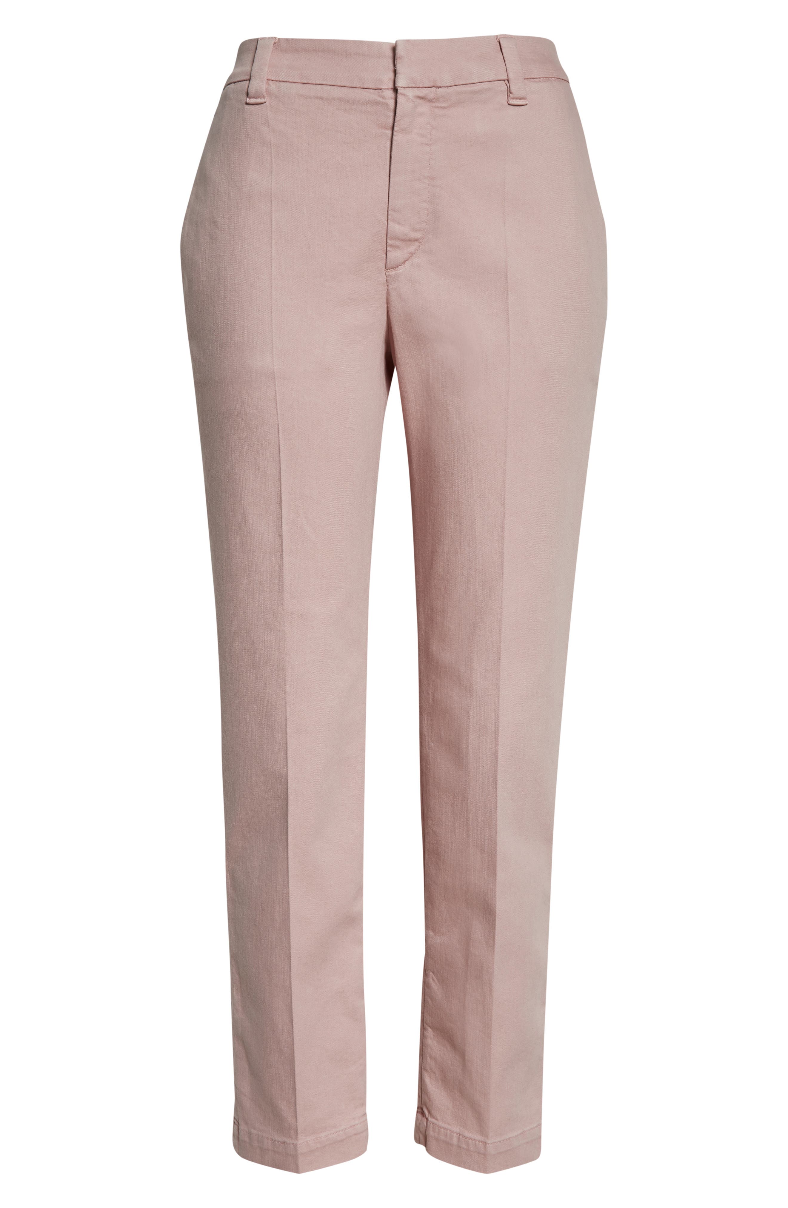 Brunello Cucinelli Stretch Cotton Blend Cigarette Pants in C8633 Pink