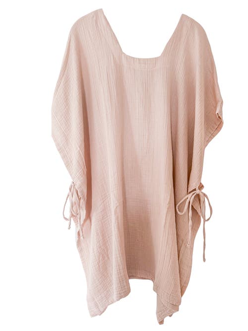 Anaya Easy Cotton Gauze Coverup Dress In Pink