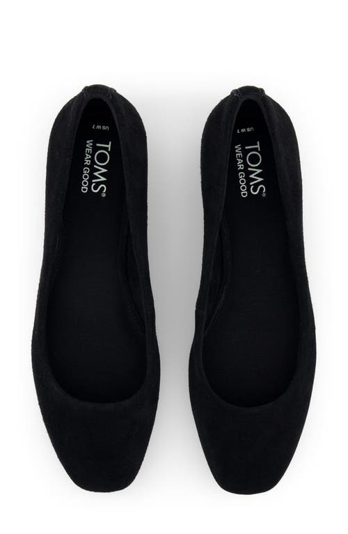 Shop Toms Briella Ballet Flat In Black Suede