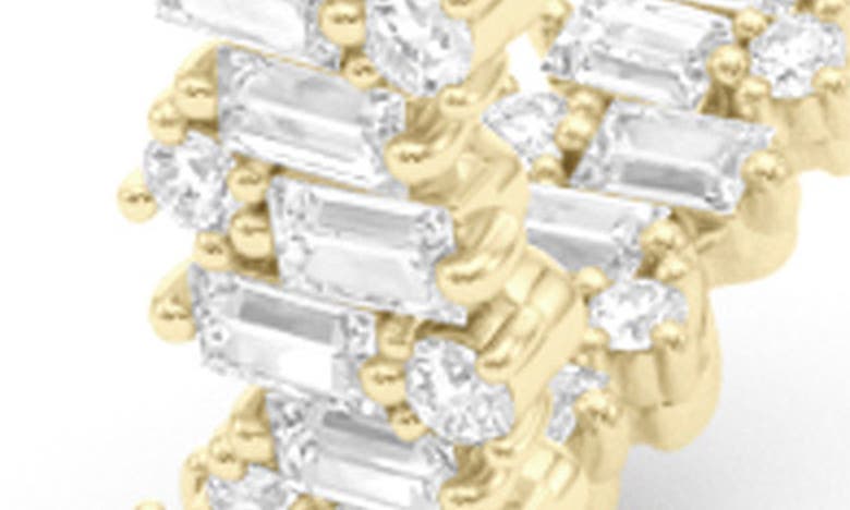 Hautecarat Baguette & Round Brilliant Lab Created Diamond Hoop Earrings In 18k Yellow Gold