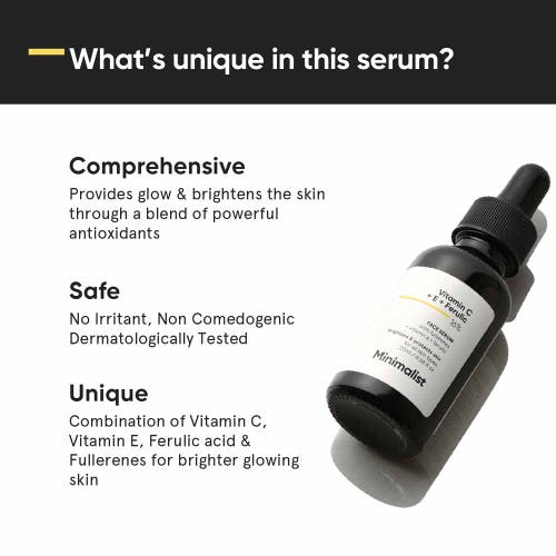 Shop Minimalist Vitamin C + E + Ferulic 16% Face Serum