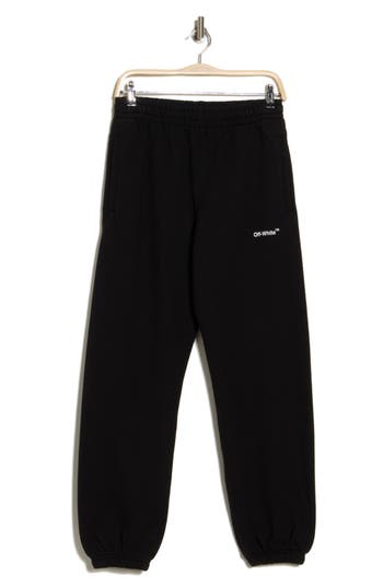 Off-white Wave Outline Diag Slim Sweatpants In Black