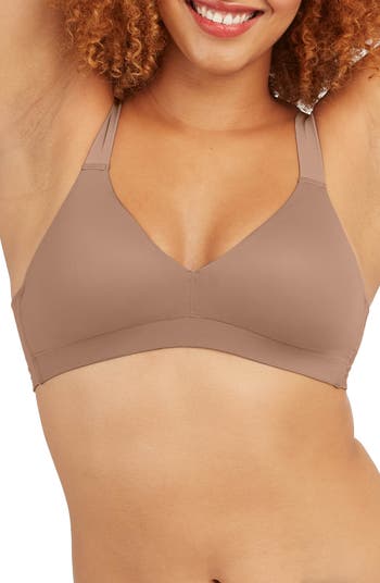 SPANX Bralette Bra Brown Satin - ESD Store fashion, footwear and  accessories - best brands shoes and designer shoes