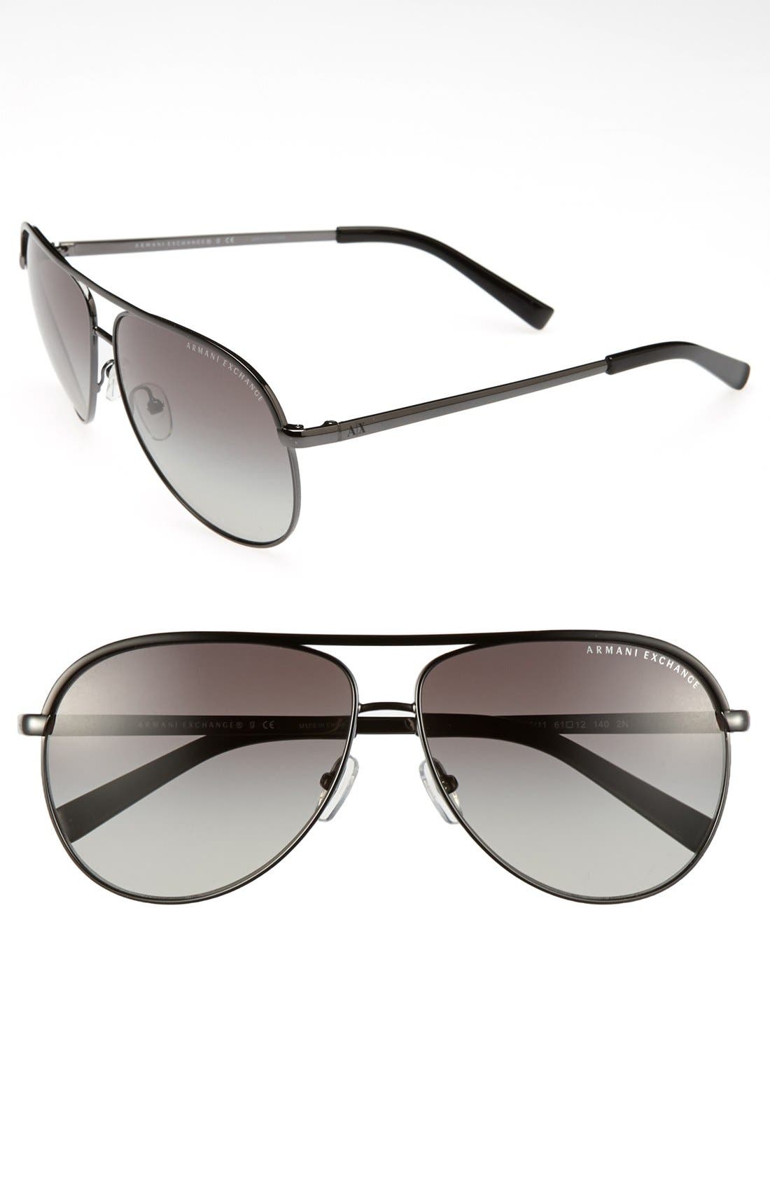 armani exchange aviator sunglasses