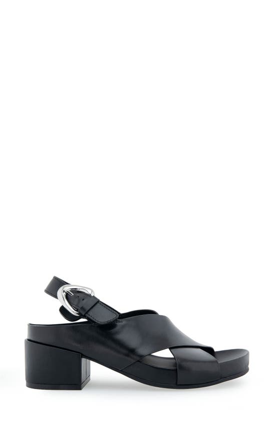 Shop Aerosoles Chrystie Sandal In Black Leather