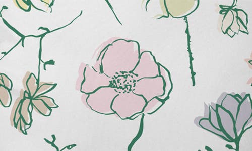 Deny Designs Magnolias Throw Pillow In White