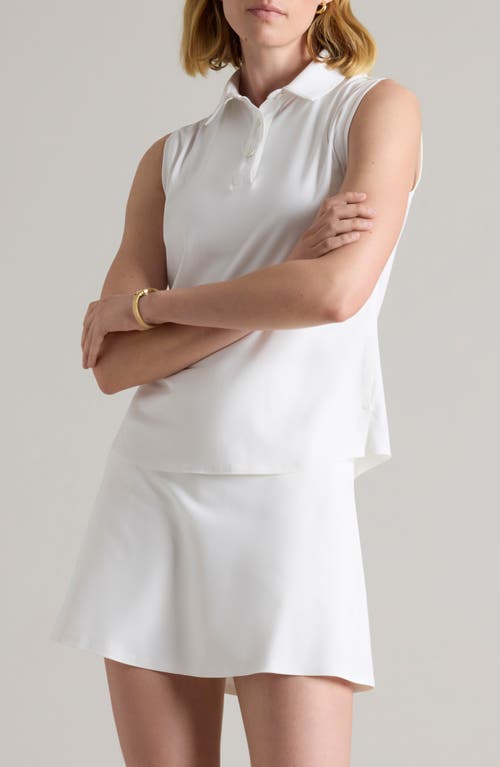 Shop Rhone Course To Court Sleeveless Polo In Snow White