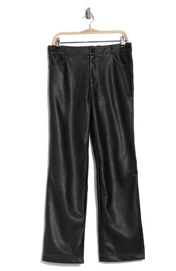 Industry Republic Clothing Faux Leather Pants In Black