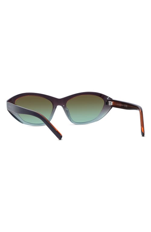 Shop Givenchy Gv Day Cat Eye Sunglasses In Dark Brown/other/brown