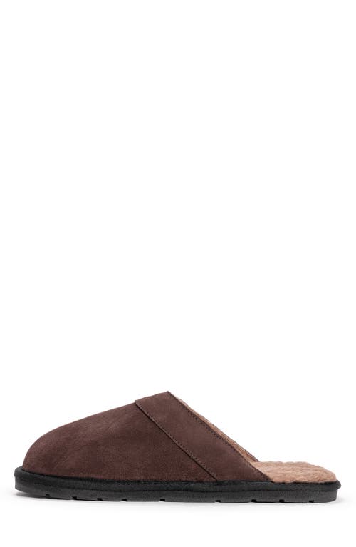 Muk Luks Abbott Faux Fur Lined Slipper In Mahogany