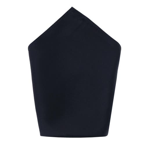 Trafalgar Sutton Solid Color Silk Bowtie And Pocket Square Combo In Black