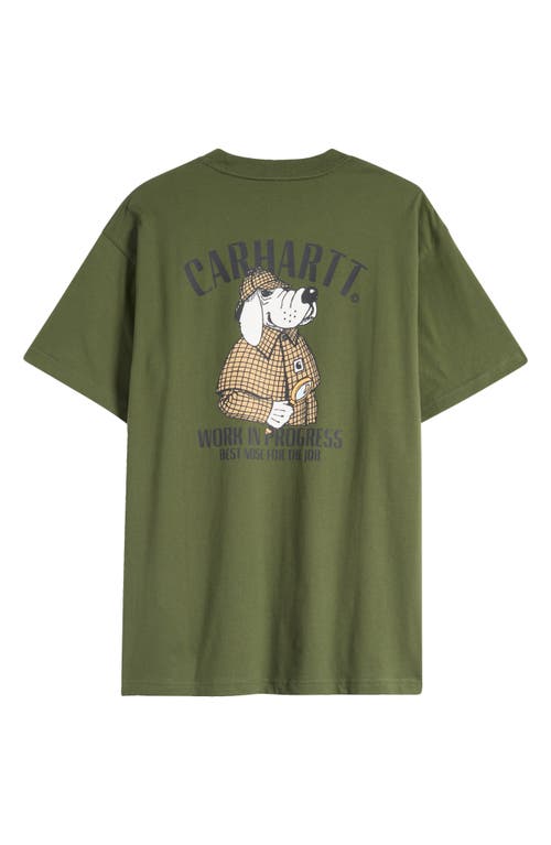 Shop Carhartt Work In Progress Inspector Graphic Organic Cotton Graphic T-shirt In Tarragon