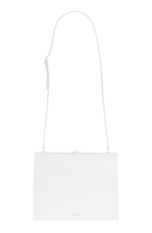 Saint Laurent Small Sac Patent Shoulder Bag in White Powder at Nordstrom