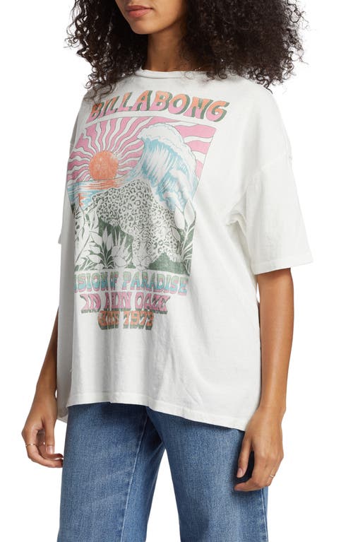 Shop Billabong Vision Of Paradise Graphic Cotton T-shirt In Salt Crystal