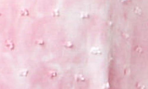 Shop Free The Roses Tie Dye Swiss Dot Ruffle Collar Shirt In Pink/white