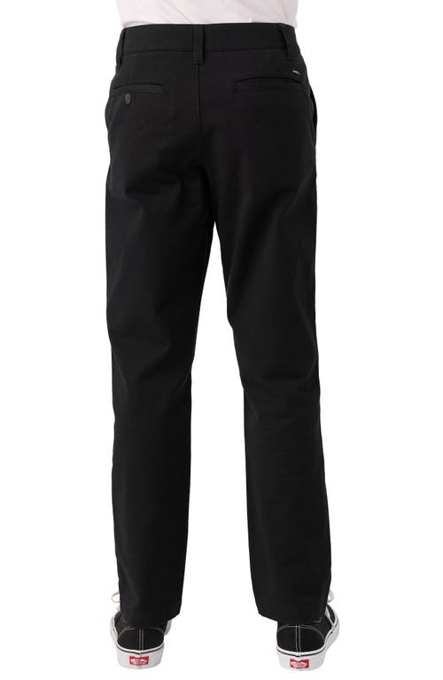O'neill Kids' Transporter Standard Fit Stretch Cotton Chinos In Black