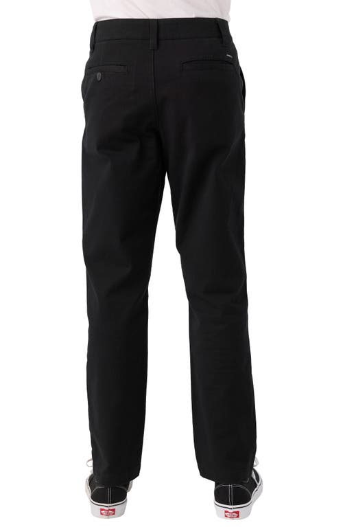 Shop O'neill Kids' Transporter Standard Fit Stretch Cotton Chinos In Black