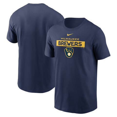 Outerstuff Youth Navy Milwaukee Brewers Stealing Home T-Shirt