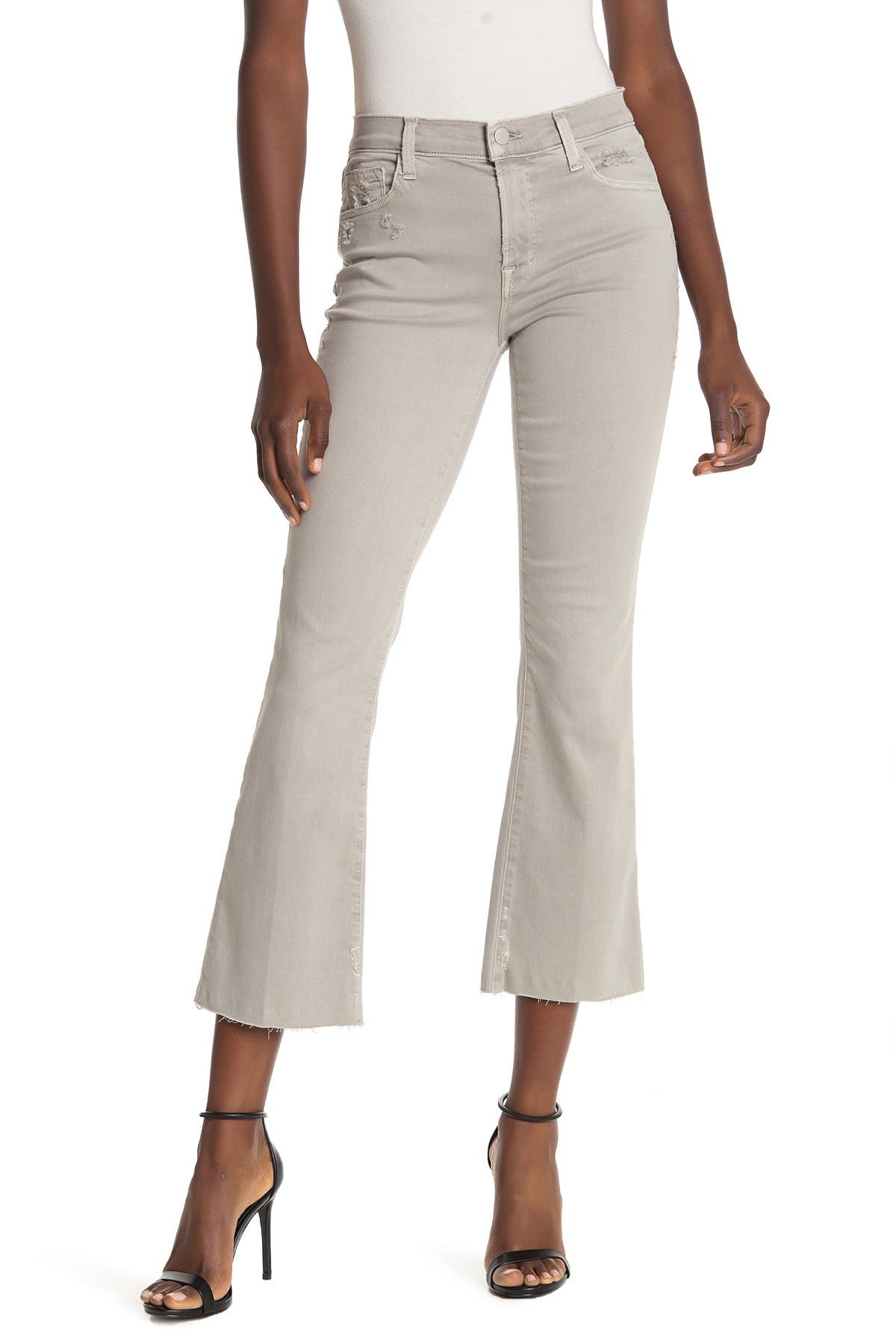 bootcut jeans with frayed hem