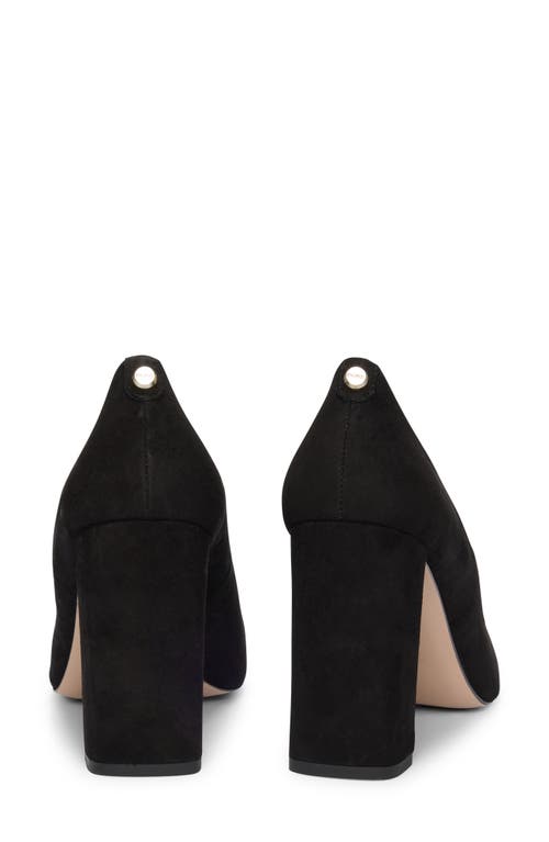 Hugo Boss Suede Pumps With 9cm Block Heel In Black