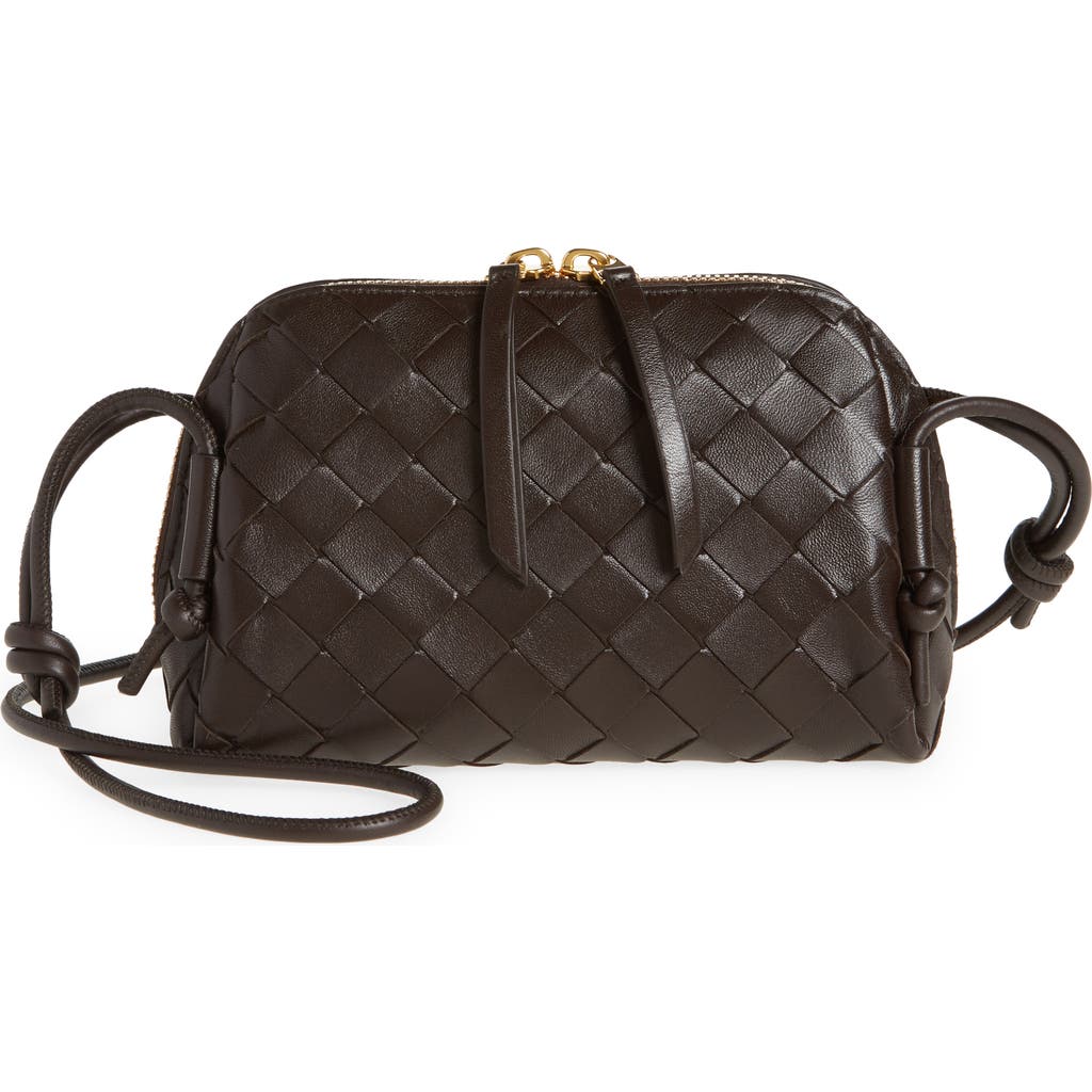 BOTTEGA VENETA BOTTEGA VENETA MINI CONCERT INTRECCIATO LEATHER CROSSBODY BAG