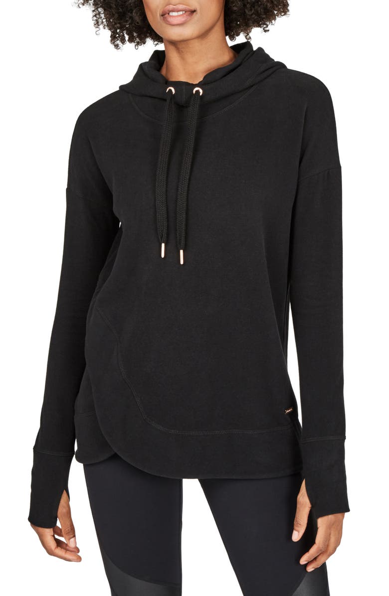 SWEATY BETTY Escape Luxe Hoodie, Main, color, BLACK