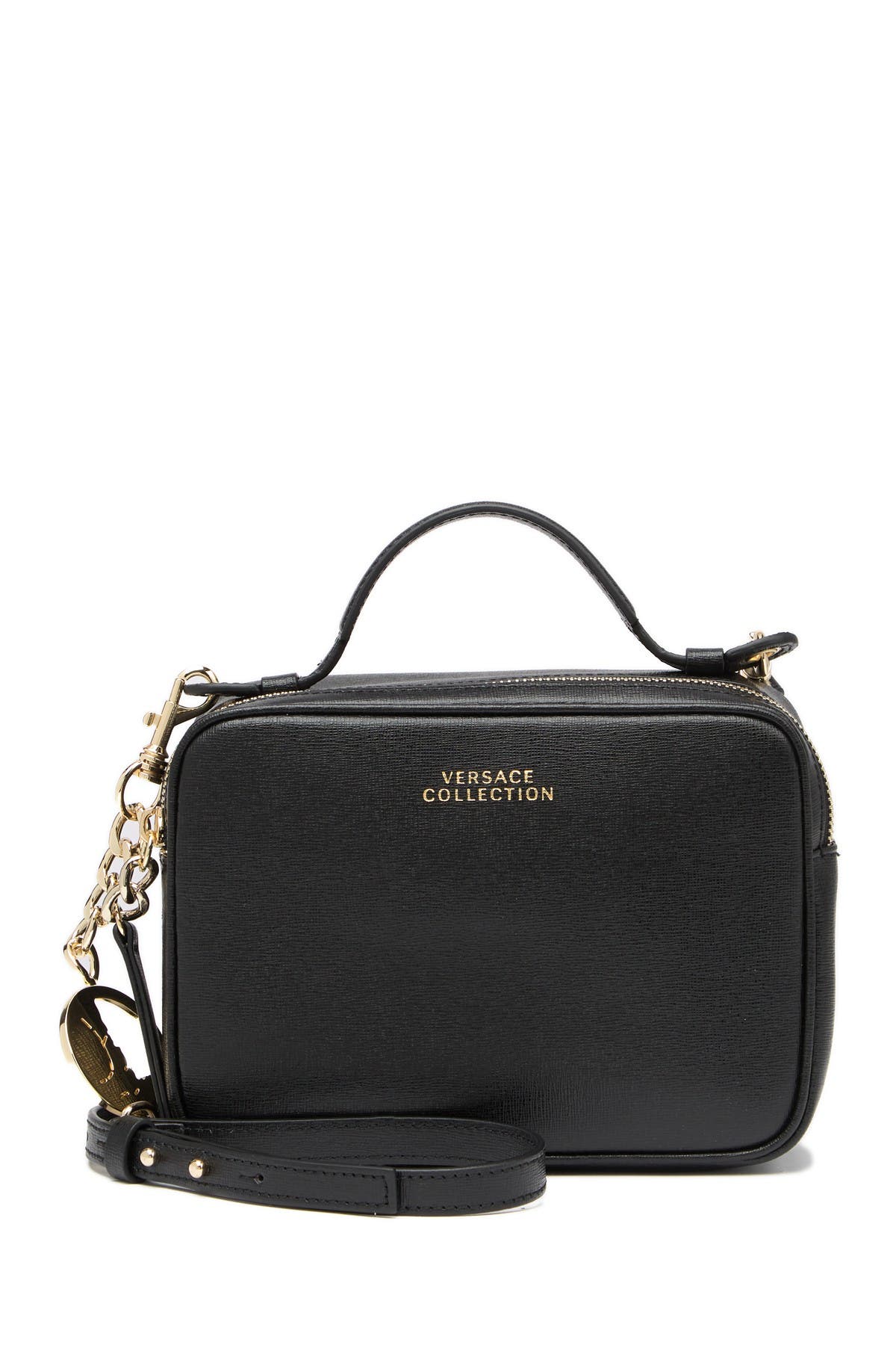 versace collection leather crossbody bag